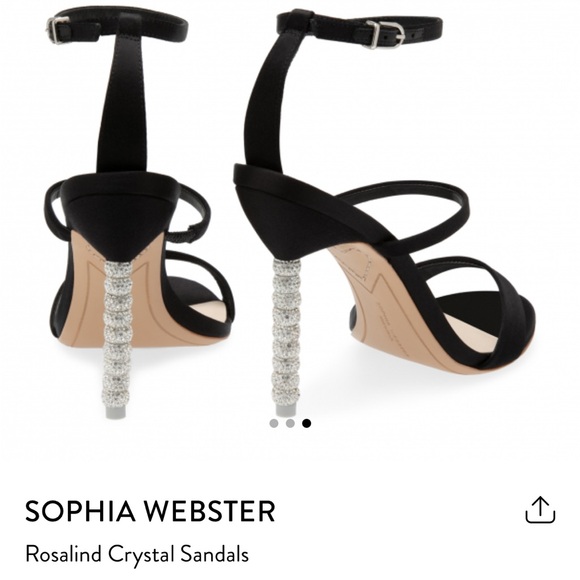 SOPHIA WEBSTER
Women's Rosalind
Crystal Triple Strap Heeled Sandals -
Black 7.5 - Picture 5 of 16